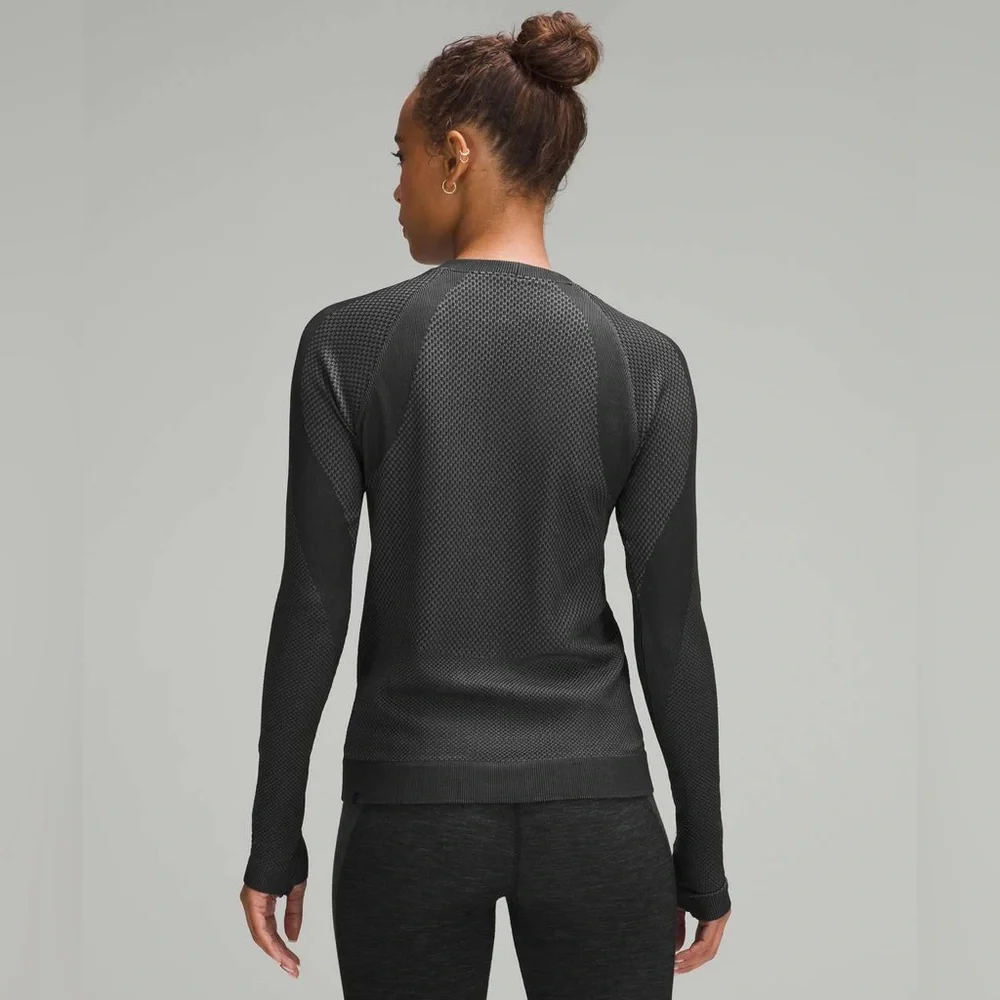 NWT Lululemon Rest Less Pullover‎ Curve Block Black / Rhino Grey W3GZ0S Size 4